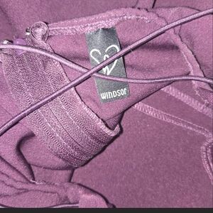 Windsor Plum Lace-Up Front Top
